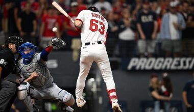 The Cleveland Guardians clinched the postseason after CJ Kayfus was hit by a pitch from Texas Rangers reliever Robert Garcia to bring home a run with the bases loaded