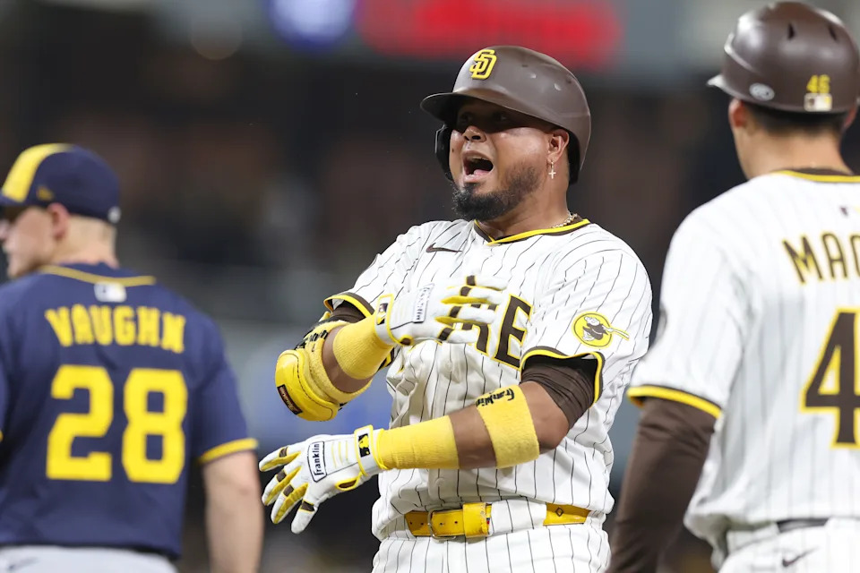 Jose Iglesias was pumped after tying the game on an RBI single in the seventh inning. (Photo by Sean M. Haffey/Getty Images)