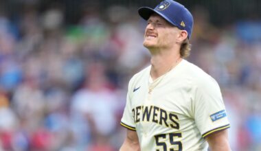 Brewers reliever Shelby Miller exits with injury vs. Phillies