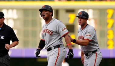 Benches clear in Giants-Rockies game after Rafael Devers admires home run