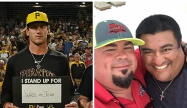 Pirates pitcher Braxton Ashcraft, of Robinson, brings men to tears after he honors them during Cancer tribute game