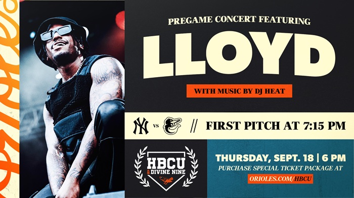 Lloyd To Perform At Upcoming Baltimore Orioles Game For HBCU Night