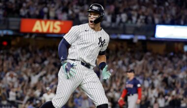 Aaron Judge passes Yogi Berra on Yankees home run list with 359th homer