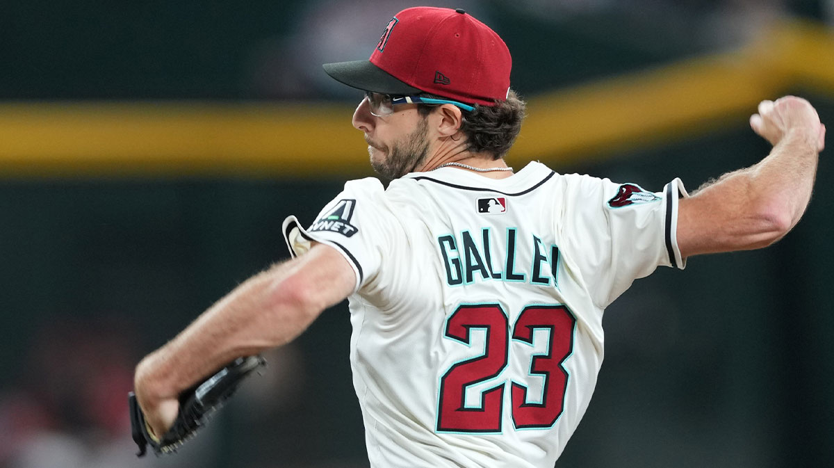 Arizona Diamondbacks pitcher Zac Gallen (23) pitches against the San Francisco Giants during the first inning at Chase Field.