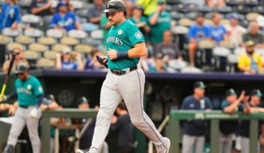 Raleigh breaks Mantle's switch-hitter record, ties Griffey's Mariners record with 55th and 56th HRs