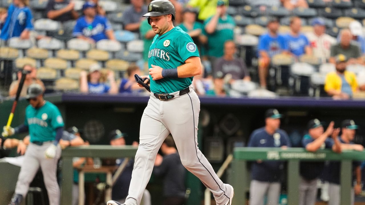 Raleigh breaks Mantle's switch-hitter record, ties Griffey's Mariners record with 55th and 56th HRs