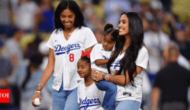 Vanessa Bryant shares heart-warming moments featuring her daughters during a Los Angeles Dodgers game | NBA News