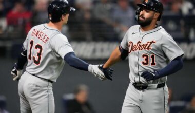 Tigers beat Guardians 4-2 to end 8-game skid and move back into tie for AL Central lead