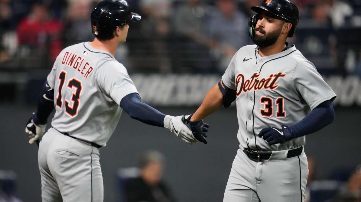 Tigers beat Guardians 4-2 to end 8-game skid and move back into tie for AL Central lead