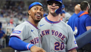Alonso and Holmes lead New York Mets past Miami Marlins 5-0 to push NL wild-card race to final day of season