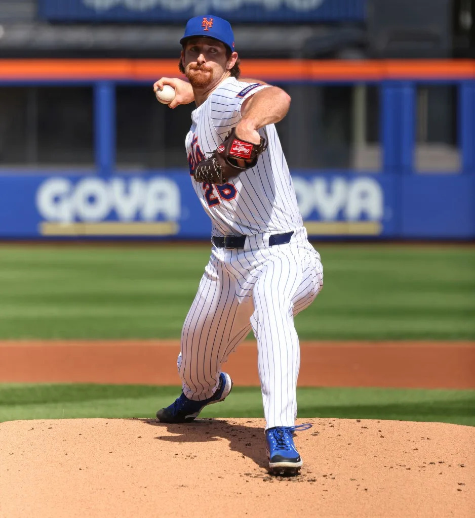 Nolan McLean pitches during the Mets-Rangers game on Sept. 14, 2025. Robert Sabo for NY Post