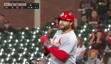 Burleson hits go-ahead single in 9th, Donovan adds career-best 4 doubles, Cardinals beat Giants 9-8