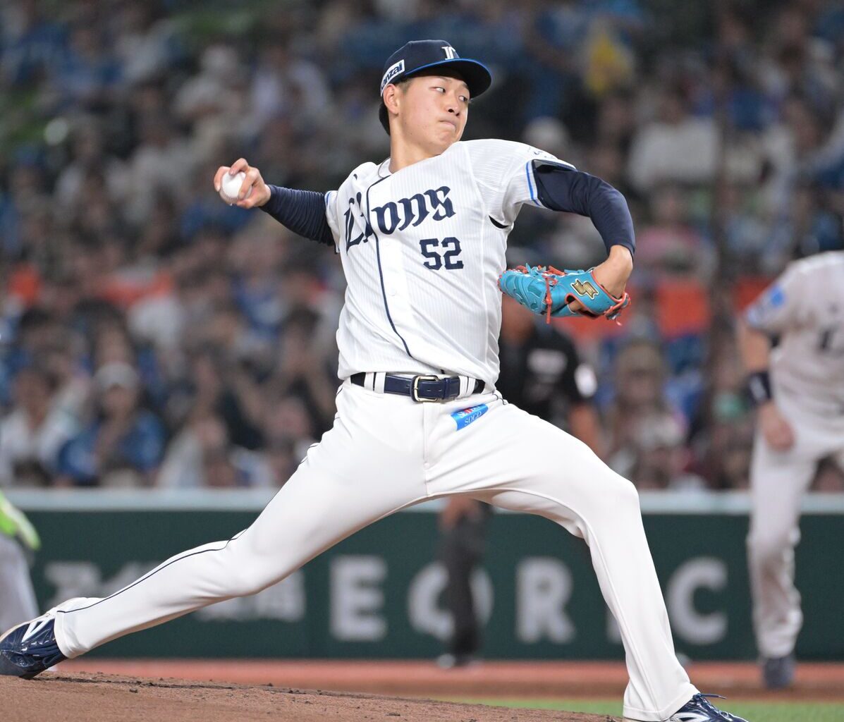 力投する西武・篠原響（カメラ・竹松　明季)）