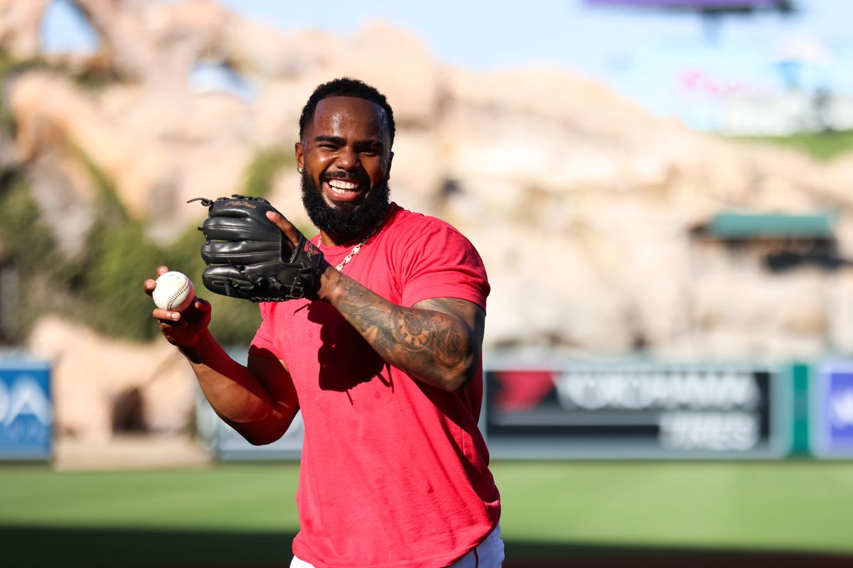 Los Angeles Angels infielder Luis Rengifo (2) warms up before the MLB game against the Oakland Athletics Friday September 5th, 2025 at Angel's Stadium in Anaheim, Calif. Los Angeles Angels infielder Luis Rengifo (2) warms up before the MLB game against the Oakland Athletics Friday September 5th, 2025 at Angel's Stadium in Anaheim, Calif.