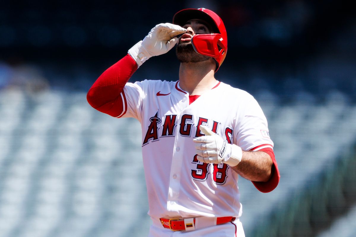 Sebastián Rivero #38 of the Los Angeles Angels celebrates a double during the game against the Minnesota Twins at Angel Stadium of Anaheim on September 10, 2025 in Anaheim, California. Sebastián Rivero #38 of the Los Angeles Angels celebrates a double during the game against the Minnesota Twins at Angel Stadium of Anaheim on September 10, 2025 in Anaheim, California.