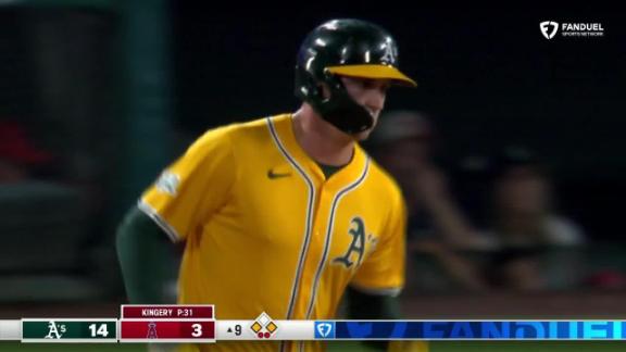 Athletics hit 4 HRs in 17-4 win over Angels