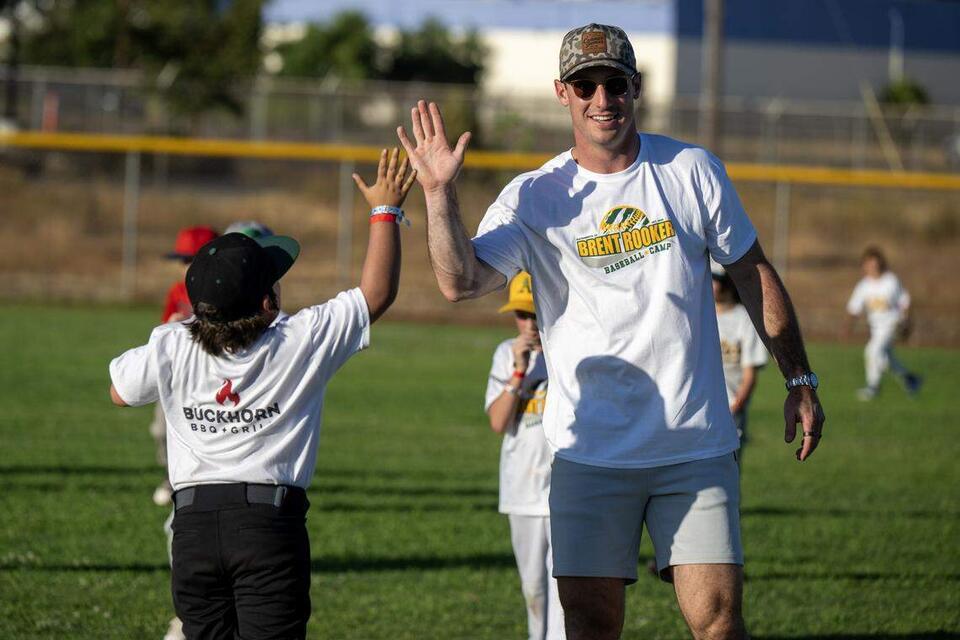 From homers to high-fives, A's Brent Rooker inspires at Sacramento baseball camp