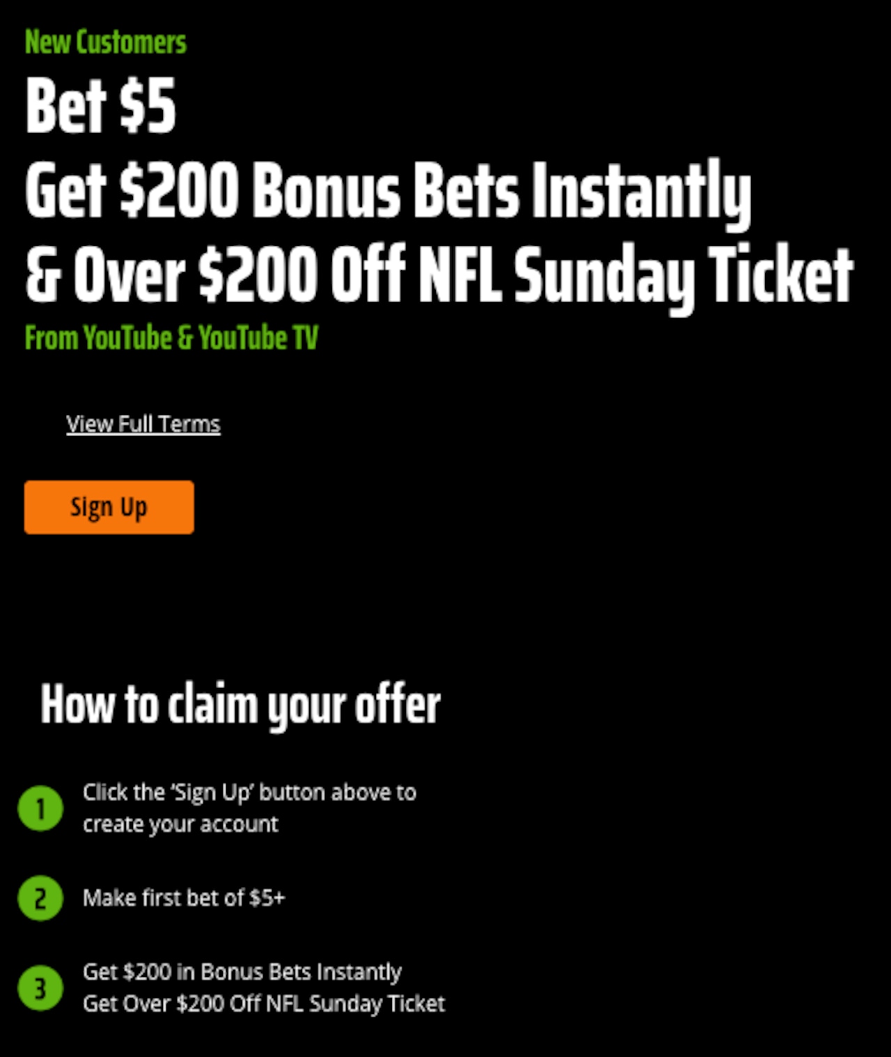 DraftKings Promo Code Instructions.