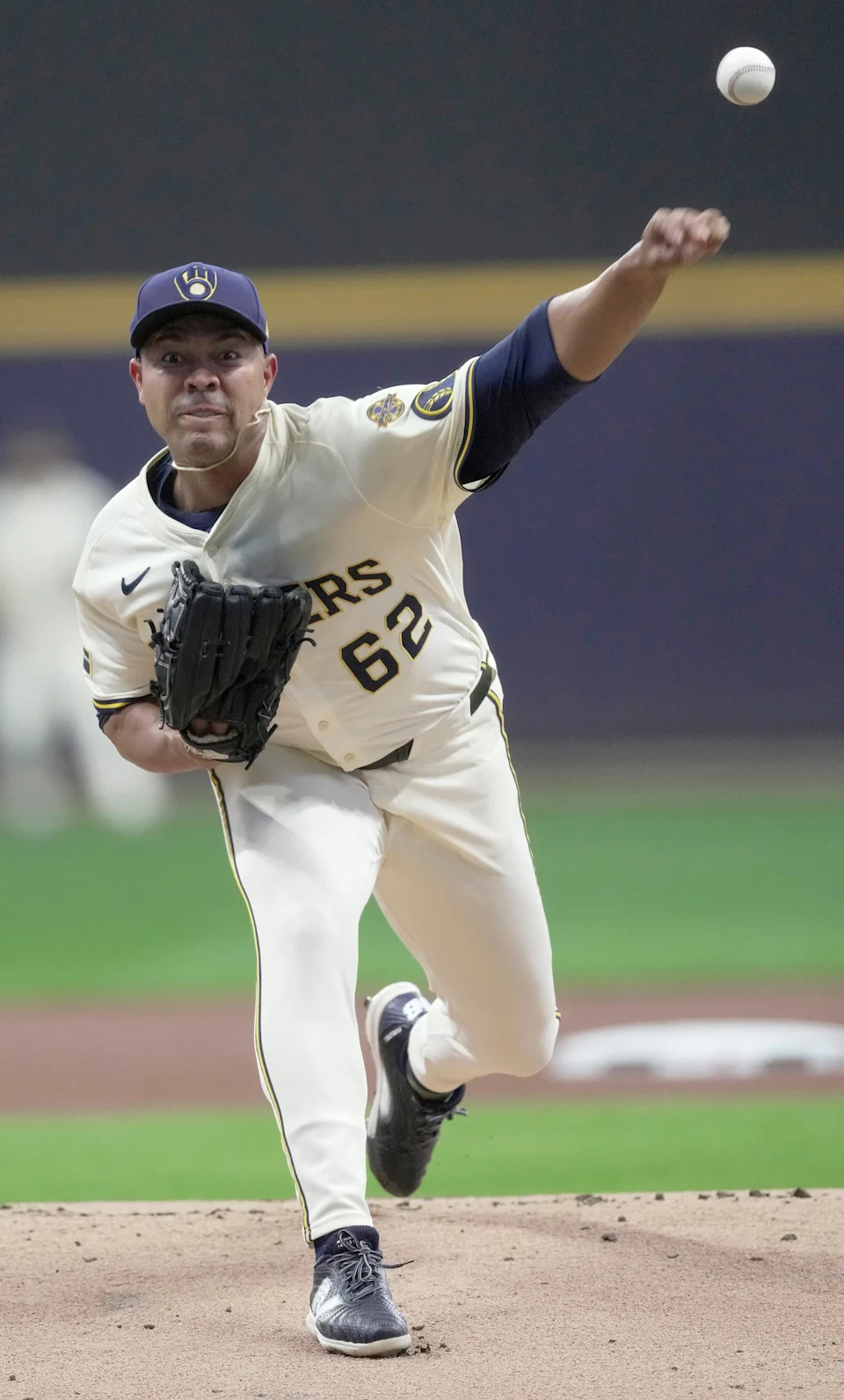 The Brewers' Jose Quintana took an 11-5 record and 3.72 ERA into his start against the Rangers.
