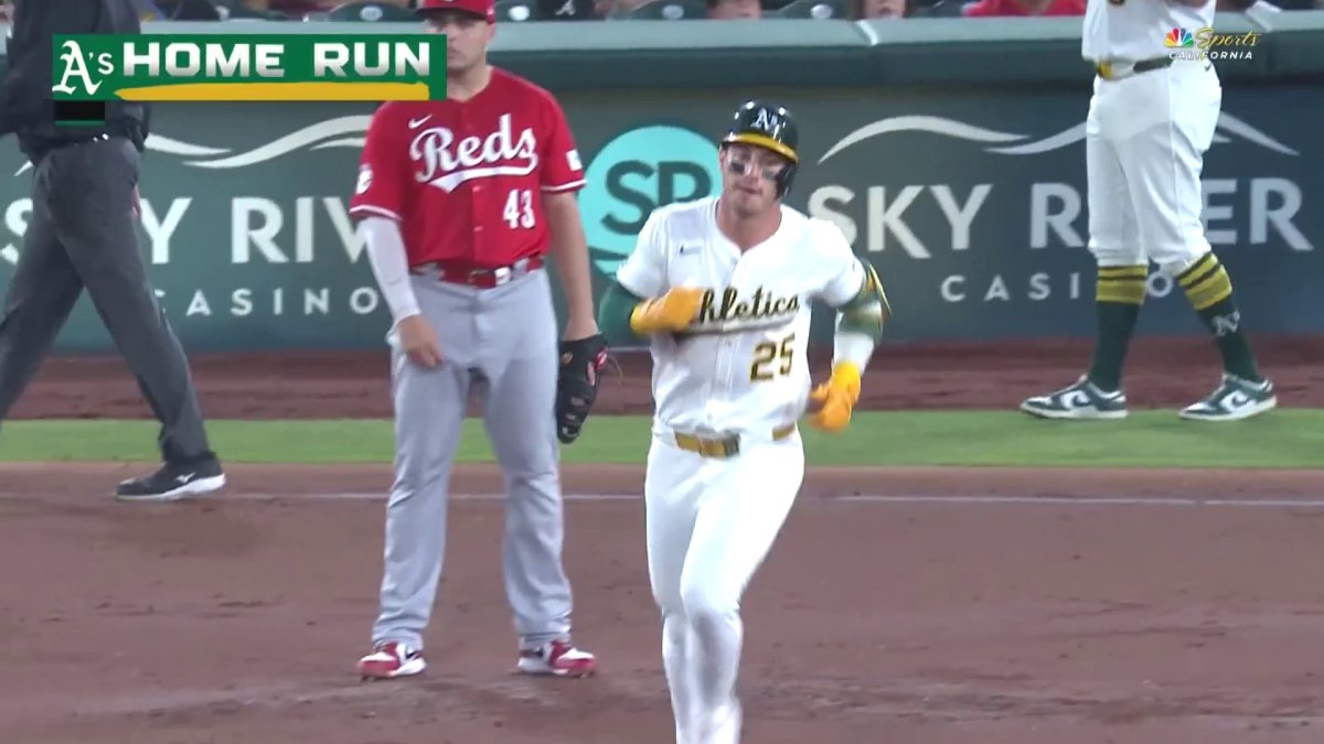 Athletics’ Brent Rooker hits 28th homer of the season vs Reds – NBC Sports Bay Area & California