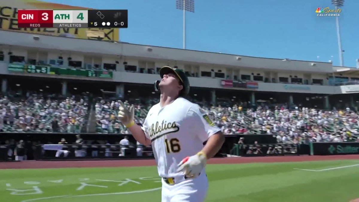 Nick Kurtz clubs two-run homer to give Athletics lead vs. Reds – NBC Sports Bay Area & California