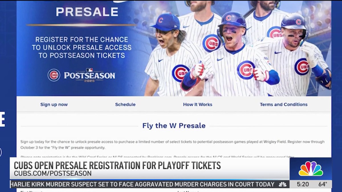 Chicago Cubs’ postseason ticket lottery opens – NBC Chicago