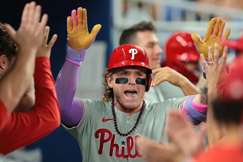 Philadelphia Phillies center fielder Harrison Bader will join teammates Rafael Marchan and Tanner Banks at a meet and greet event at Dynasty Sports and Framing at the Oxford Valley Mall on Sept. 22, 2025