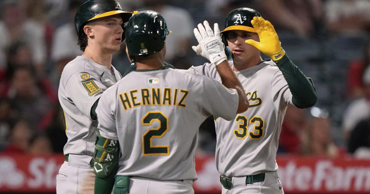 Athletics erupt for seven runs in third inning of a 10-4 win over Angels | Sports