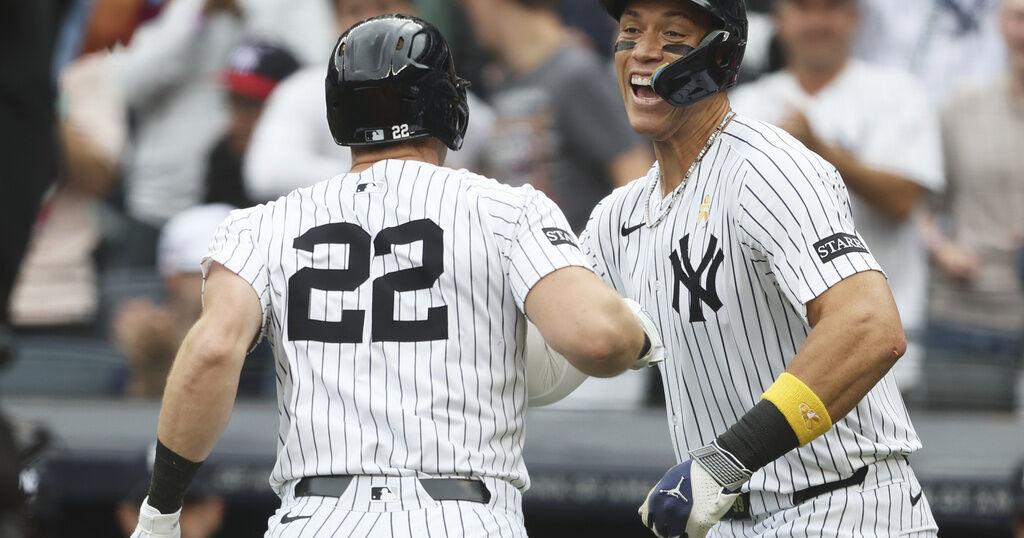 Judge makes diving catch as Yankees win 4-3, close within 2 games of AL East-leading Blue Jays | Sports