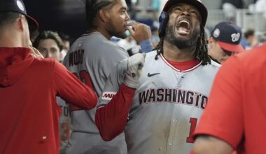Bell second Nats player to homer from both sides, has 6 RBIs, 4 hits in 15-7 romp over Marlins | Sports