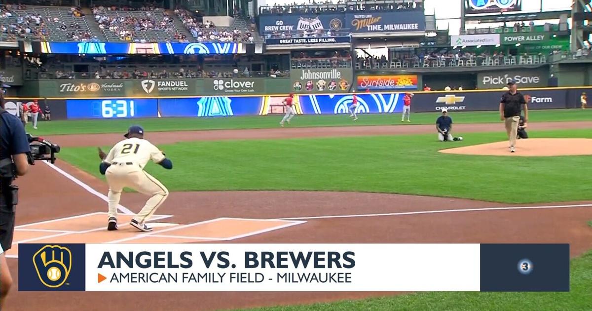 Greg Gard throws out first pitch at Brewers game | Sports