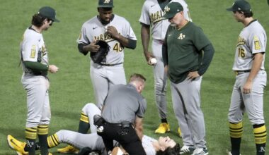 Athletics 2B Zack Gelof needs season-ending surgery on his dislocated left shoulder | Associated Press