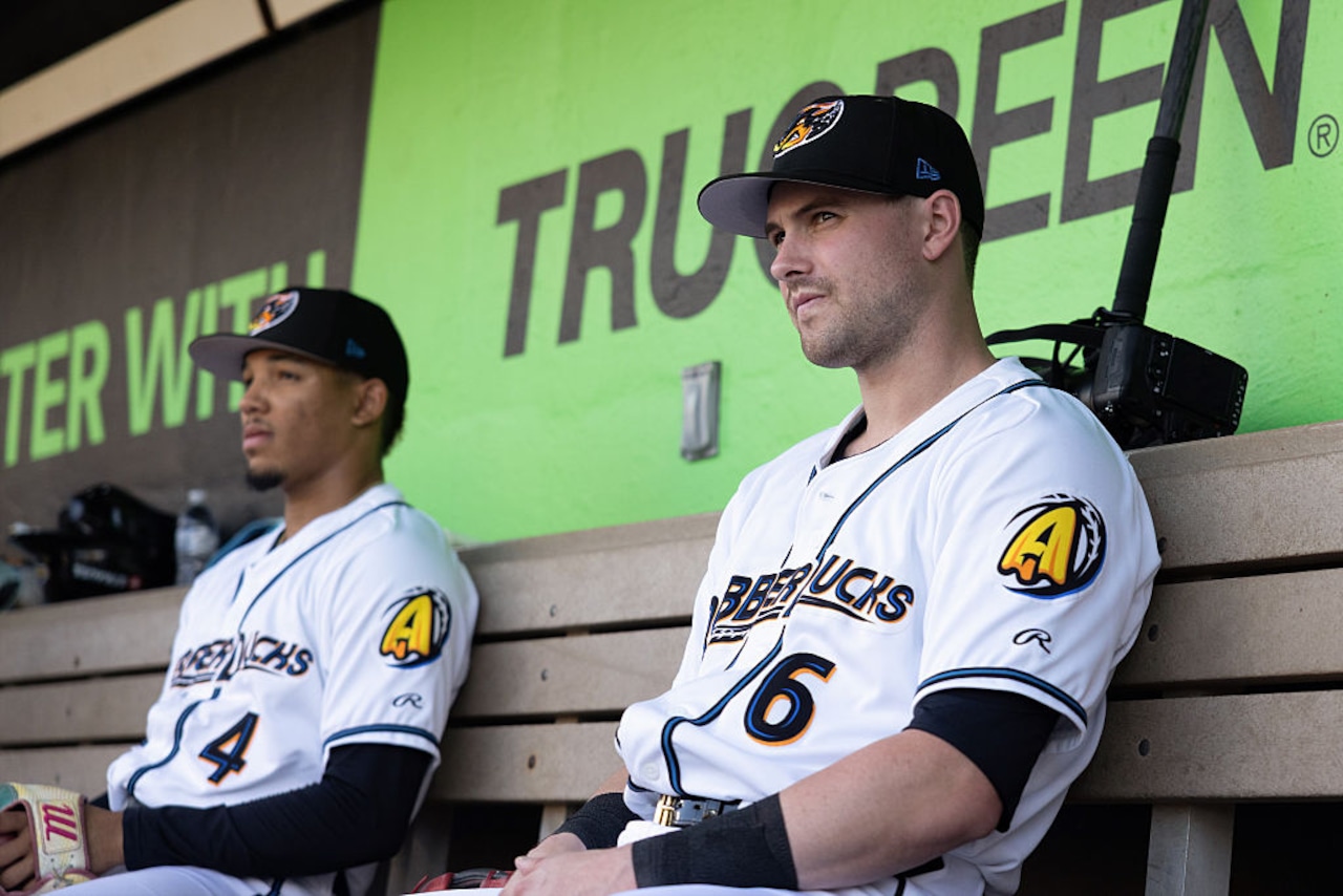 Guardians outfielder set to see foot specialist after setback in rehab assignment