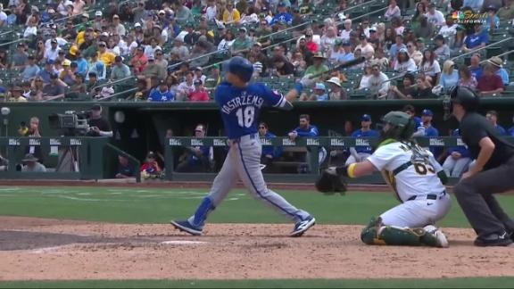 Yastrzemski homers twice as Royals rout A's to finish season with a winning record