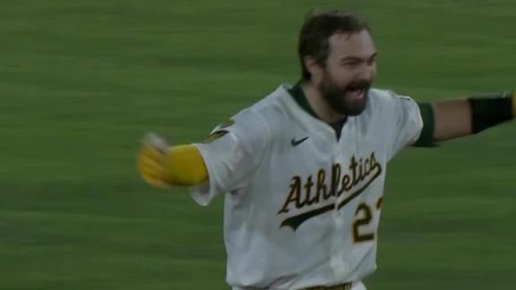 Langeliers hits walk-off double, Wilson has 3 RBIs as Athletics beat Royals 4-3