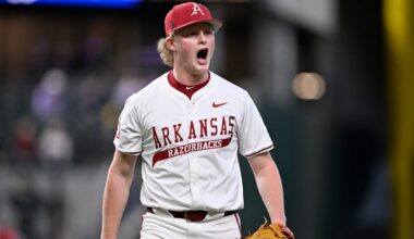 College baseball tournament super regional team rankings