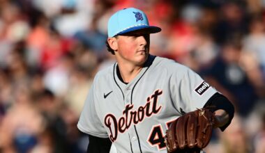 Detroit Tigers' Reese Olson throws after injury with postseason goal