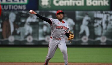 Ke'Bryan Hayes sitting for Reds vs. Cubs with back issues