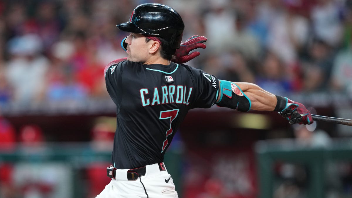 DBacks vs. San Diego Padres. Corbin Carroll out; Pfaadt hit hard early