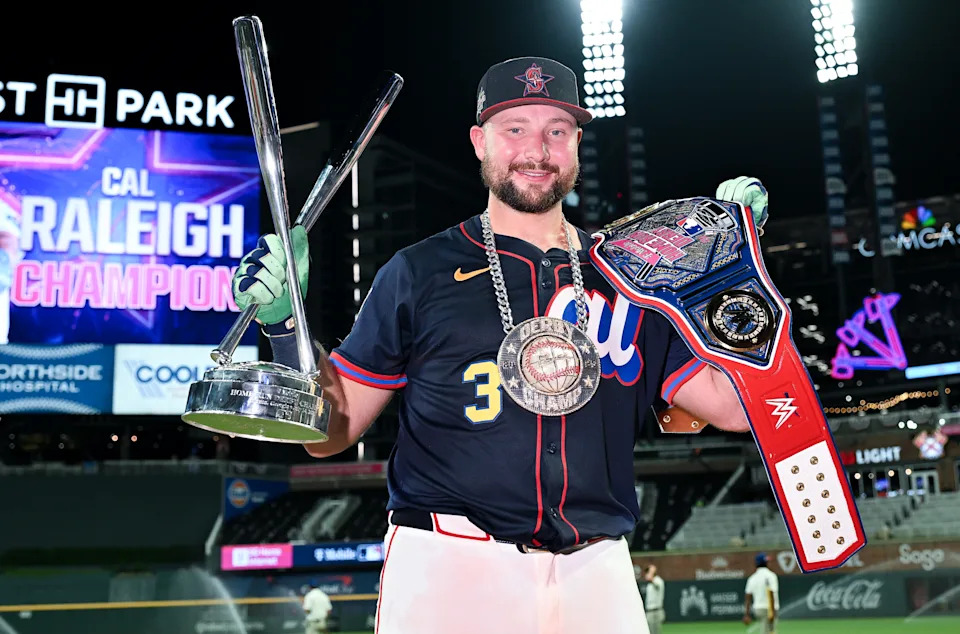 Cal Raleigh's historic season with the Seattle Mariners has featured him winning the Home Run Derby and becoming the first MLB player to reach 50 home runs. (Photo by Gene Wang, Capture At Media/Getty Images)