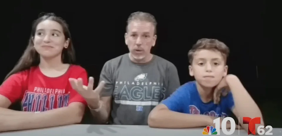 Drew Feltwell explained why he gave the angry fan his son’s home run ball. NBC10 Philadelphia / YouTube