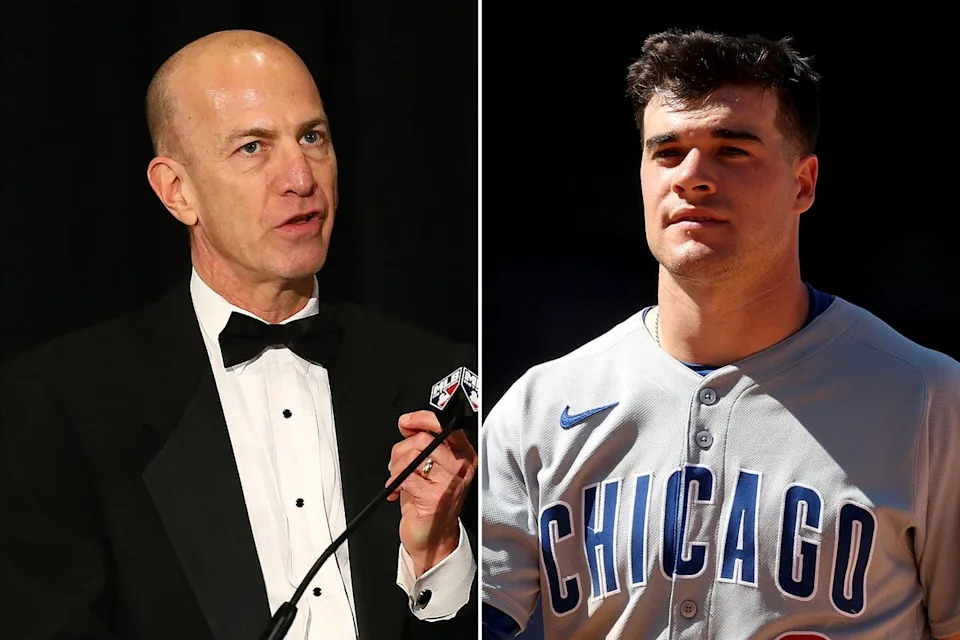 Broadcaster Gary Cohen and the Chicago Cubs’ Matt Shaw (Getty Images)