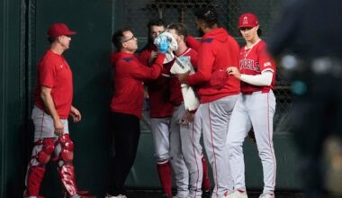 Angels’ Taylor Ward grateful for only minor injuries after fence collision – Orange County Register
