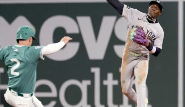 Red Sox narrowly avoid Yankees no-hitter, Judge homers to overtake DiMaggio