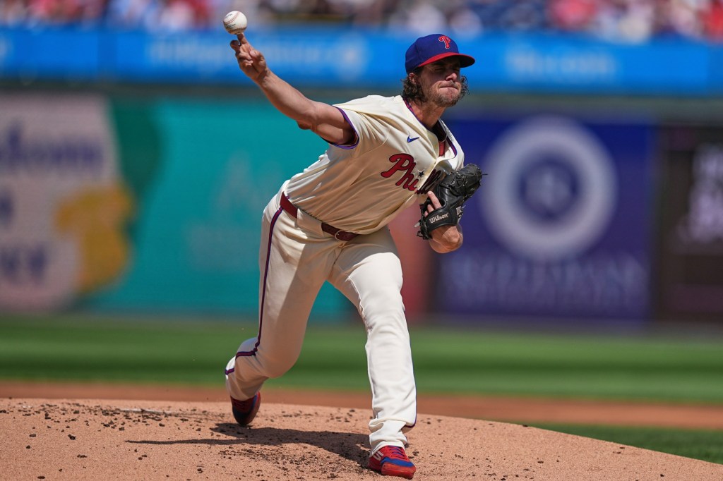 Phillies pitcher Aaron Nola struggles to deny Phillies division clinch