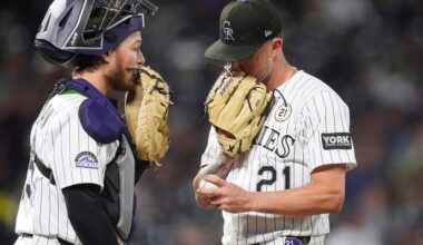 Rockies' late rally falls short in 6-5 loss to Marlins at rainy Coors Field
