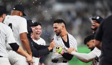 Yankees celebrate postseason berth with walk-off win, continue AL East chase