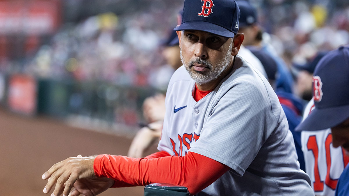 Boston Red Sox manager Alex Cora against the Arizona Diamondbacks at Chase Field. 