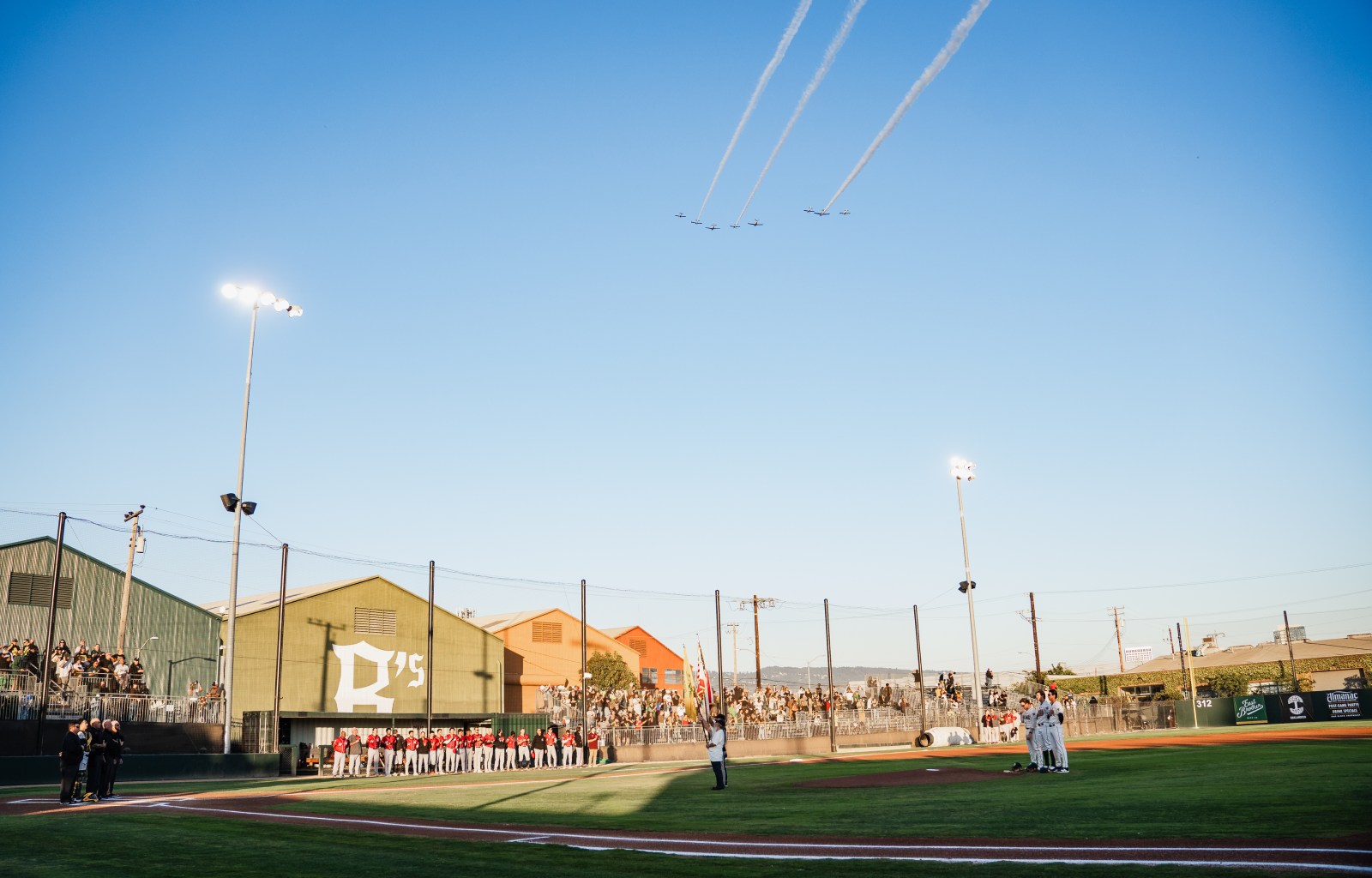 Photo of planes flying above Raimondi Park.