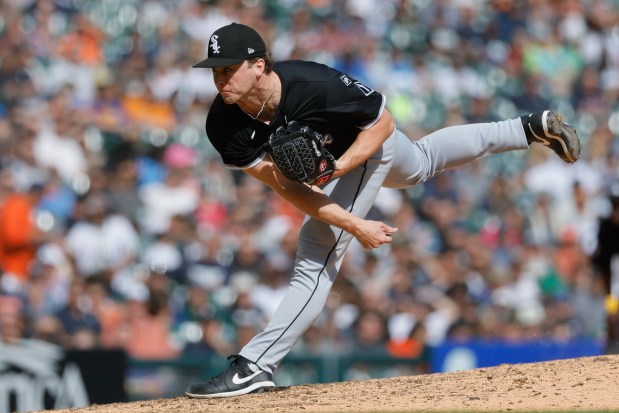 Grant Taylor #31 of the Chicago White Sox pitches against the Detroit Tigers during the seventh inning at Comerica Park on Sept. 7, 2025 in Detroit, Michigan. (Photo by Duane Burleson/Getty Images)